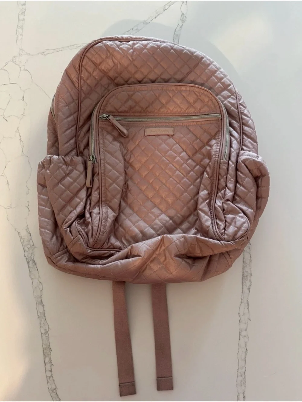 Vera Bradley Quilted Pink Metallic Backpack - Women
